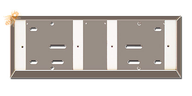 2pcs 535×130mm Nummernschildhalter Kennzeichenhalter poliert Edelstahl Rahmen