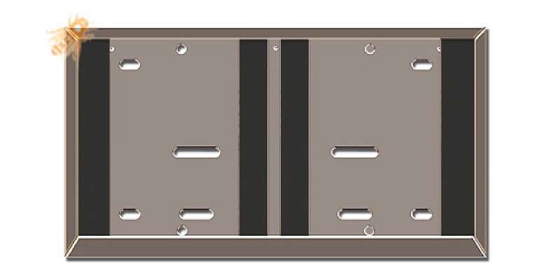 2x Kennzeichenhalter Stahl ROT Pulverbeschichtet für DEUTSCHLAND und EU  (Kennzeichen der Größe 520mm x 110mm) Nummernschildhalter  Kennzeichenhalterung
