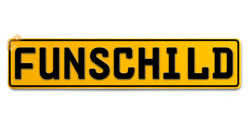 Fun-Schild » Gelb « geprägt 520 x 110 mm –