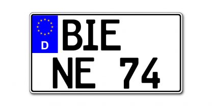 Leichtkraftrad Kennzeichen nach §5a EU 255 oder 240 x 135 mm