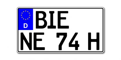 Leichtkraftrad Kennzeichen Historisch nach §5a EU 255 oder 240 x 135 mm